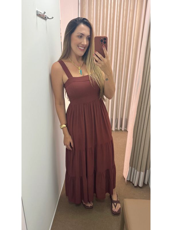 Vestido Agata Marrom