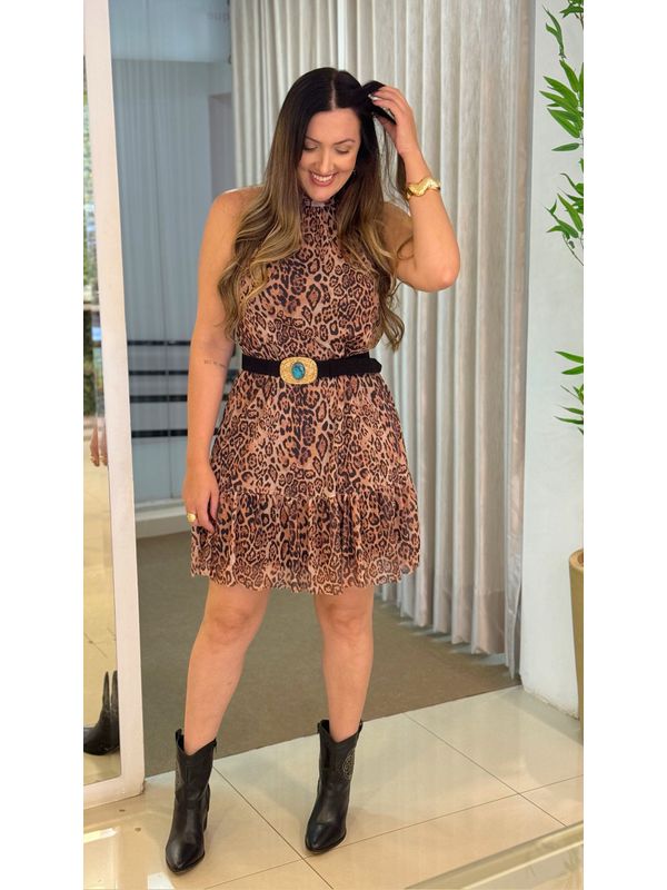 Vestido Florença Onça