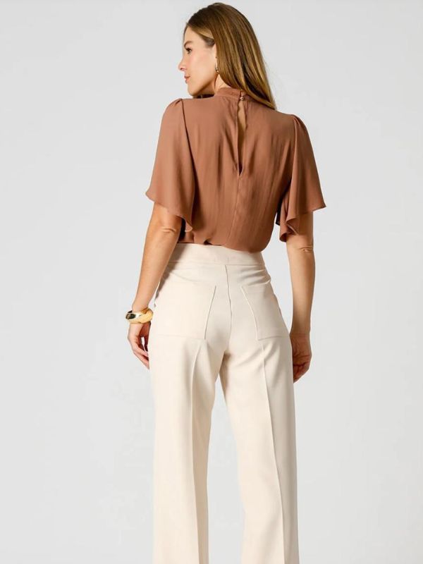 Blusa Botoes Dourados Angel Marrom