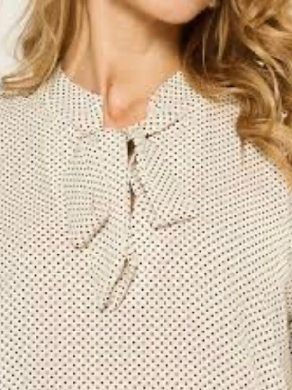 Blusa Poa com gravata Marta Nude