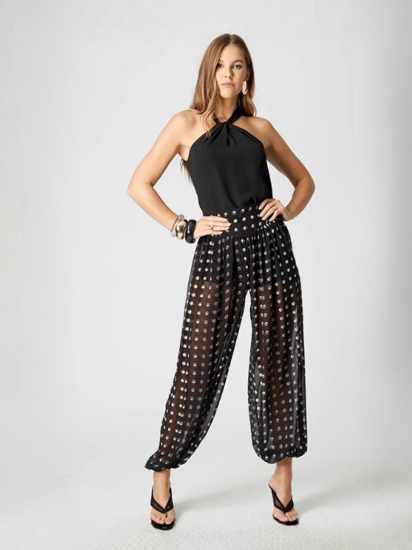 Calça Aladim Poá Eloá Preto