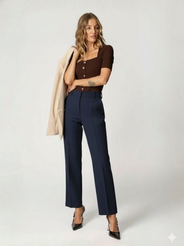 Calça Reta Lena Marinho