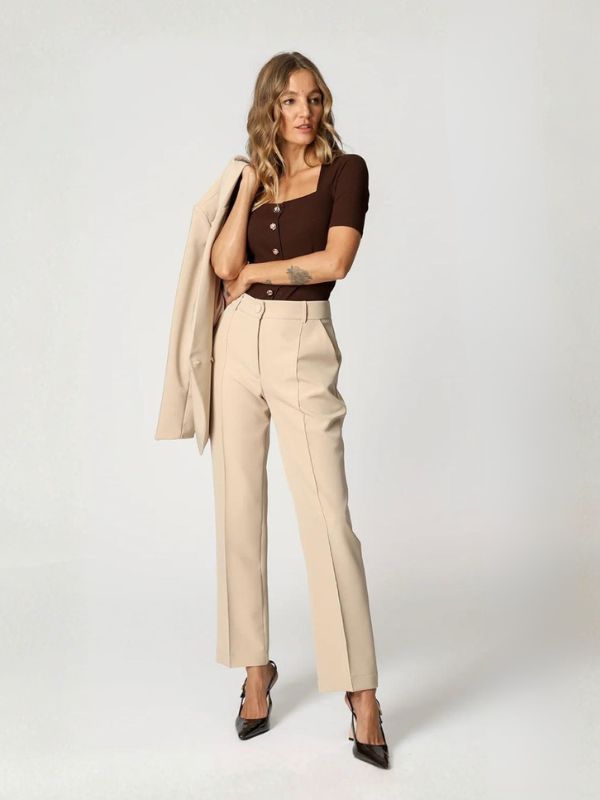 Calça Reta Lena Areia