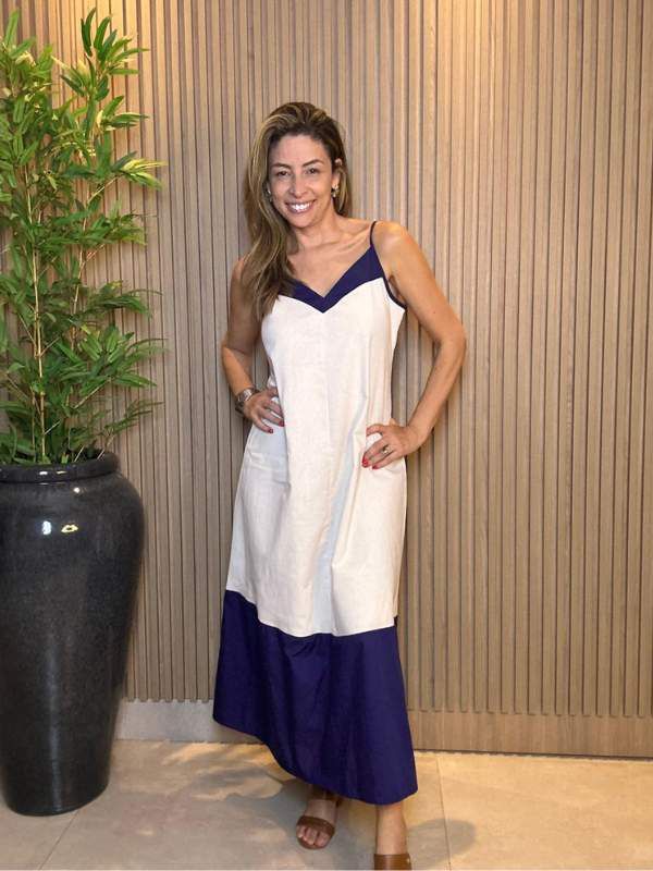 Vestido Color Block
