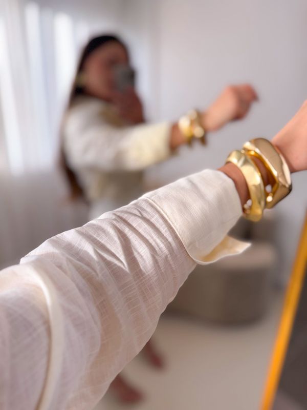 Camisa linho Beatriz Branco