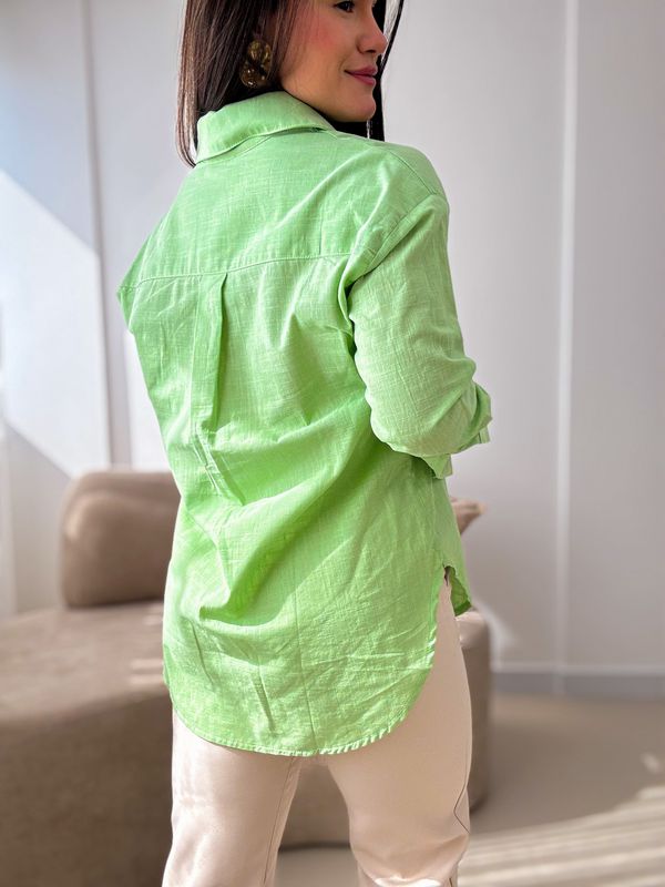 Camisa linho Beatriz Verde