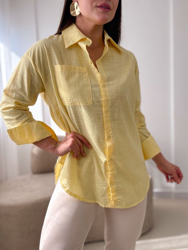 Camisa linho Beatriz Amarelo