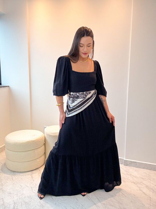 Vestido Longo Bianca Preto