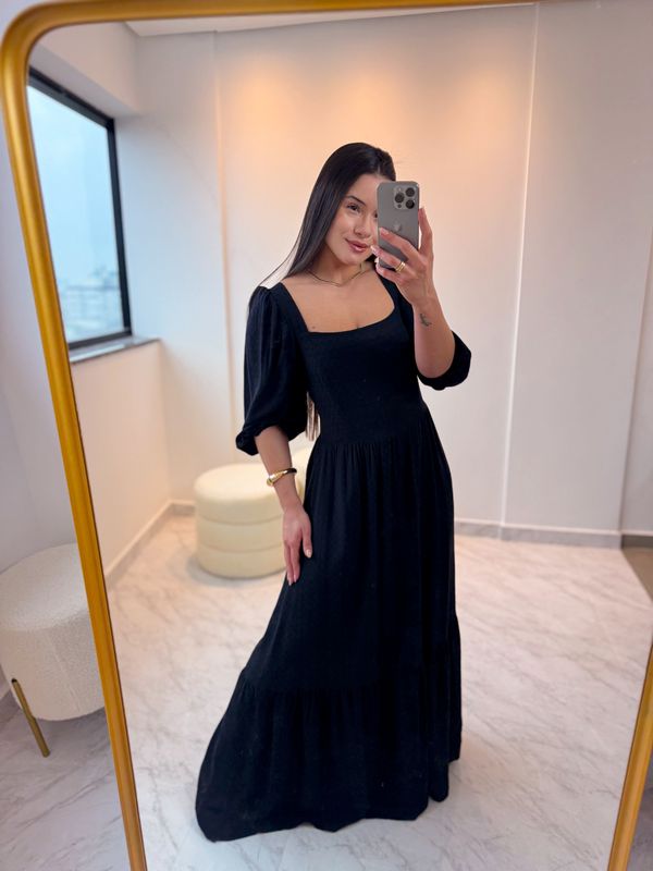 Vestido Longo Bianca Preto