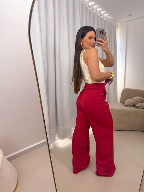 Calça Pantalona Brenda Vermelho