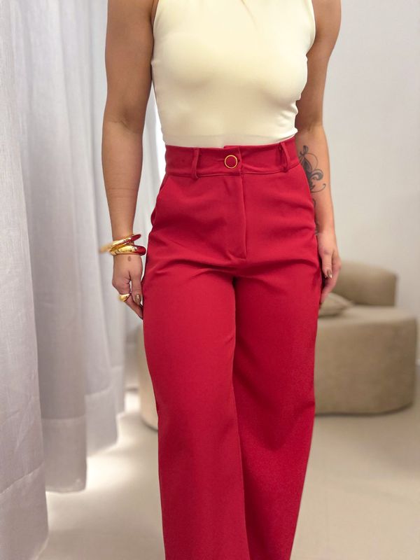 Calça Pantalona Brenda Vermelho