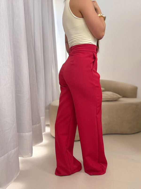 Calça Pantalona Brenda Vermelho