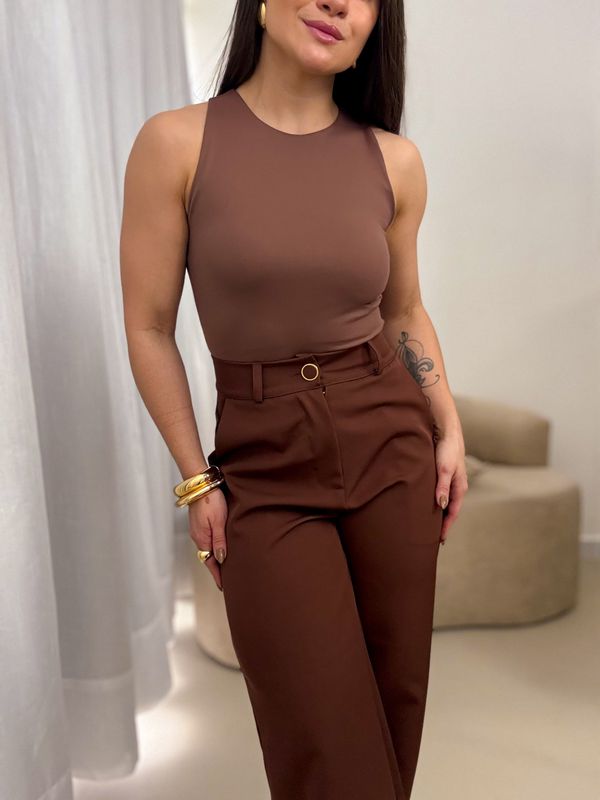Calça Pantalona Brenda Marrom