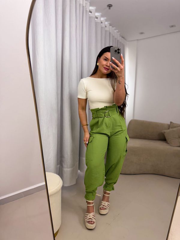 Calça cargo Betina Verde