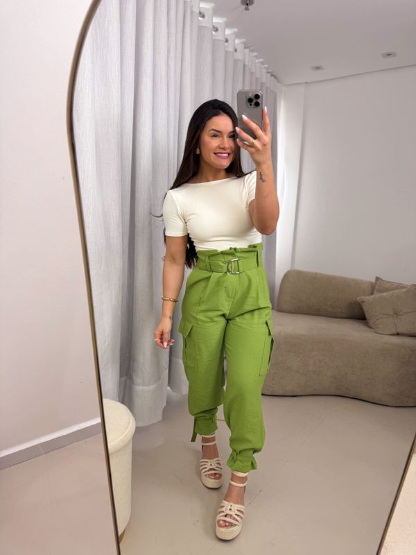 Calça cargo Betina Verde