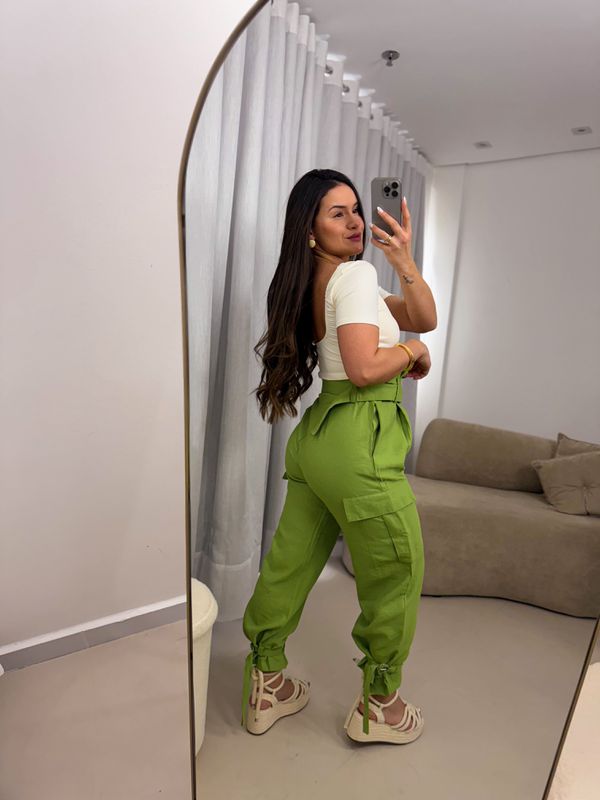 Calça cargo Betina Verde