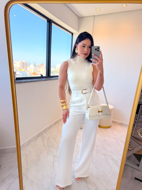 Pantalona Alfaiataria Camila Branco