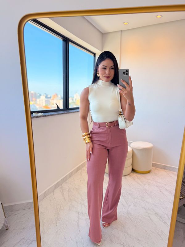 Pantalona Alfaiataria Camila Rosa