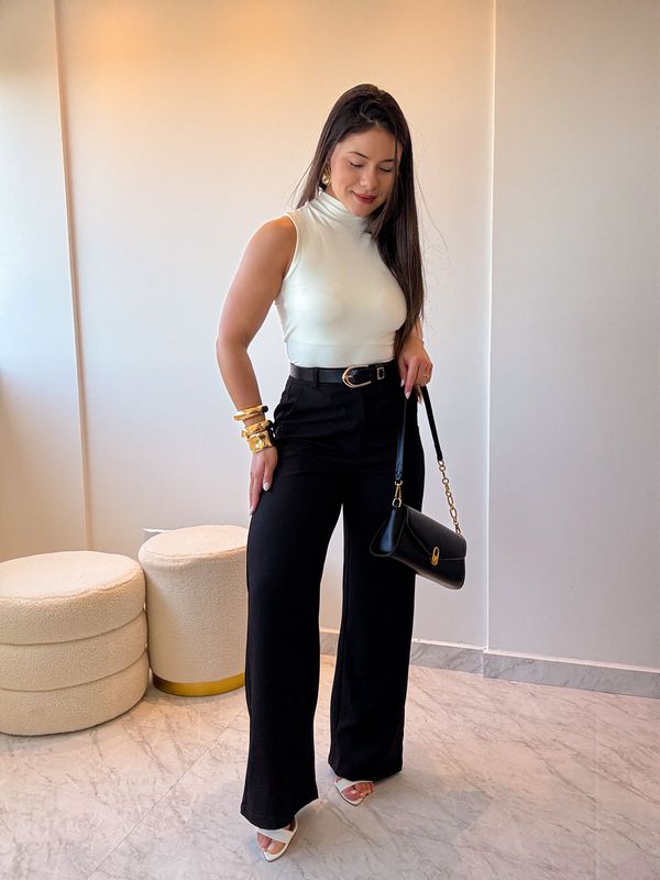 Pantalona Alfaiataria Camila Preto