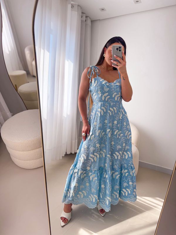 Vestido Carine Fundo Azul
