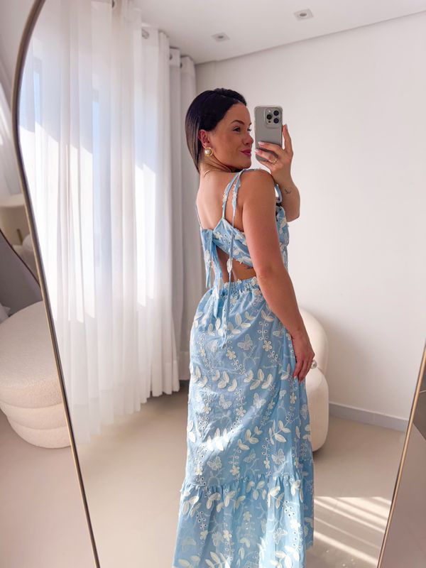 Vestido Carine Fundo Azul