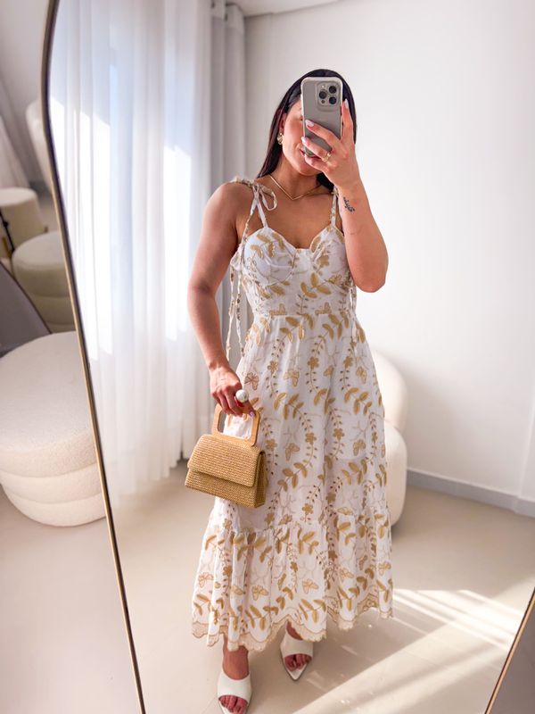Vestido Carine Fundo Off White