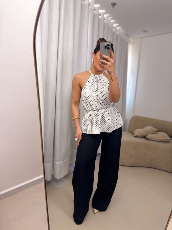 Bata Poá Celina Fundo Branco