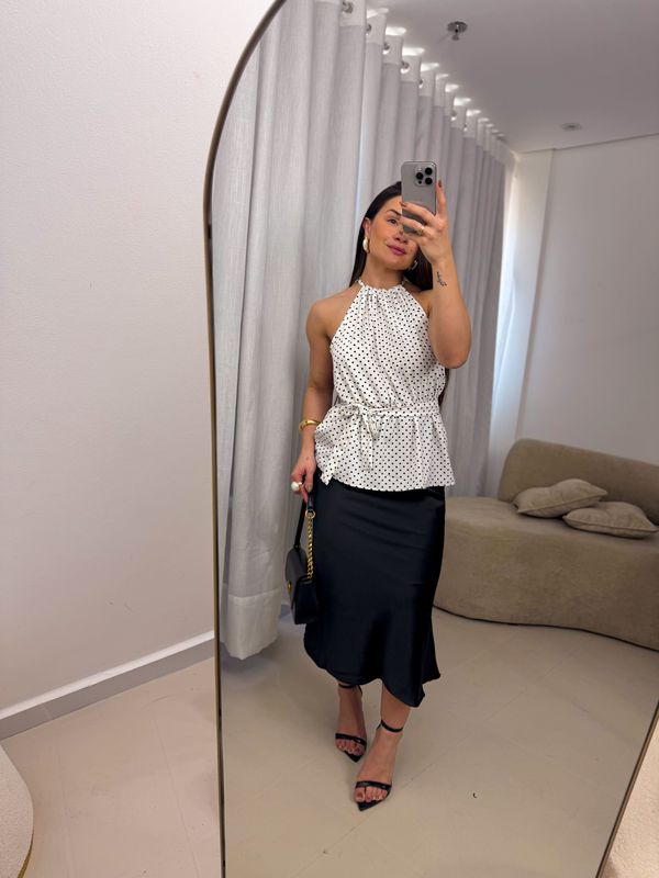 Bata Poá Celina Fundo Branco