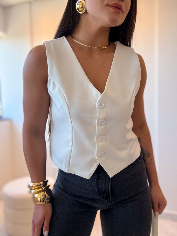 Colete Alfaiataria Chloe Branco