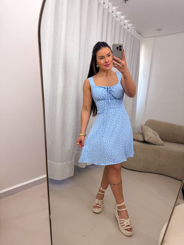 Macaquinho floral Dandara Azul