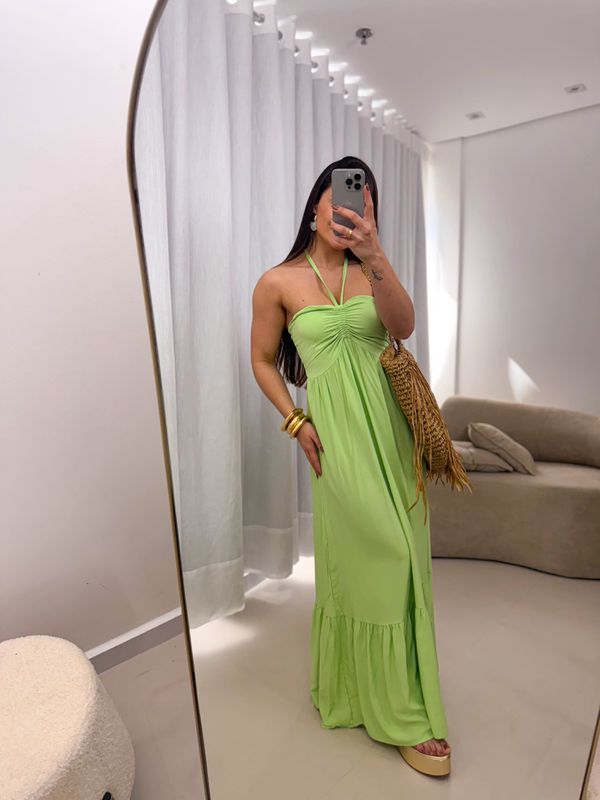 Vestido longo Emili Verde Menta