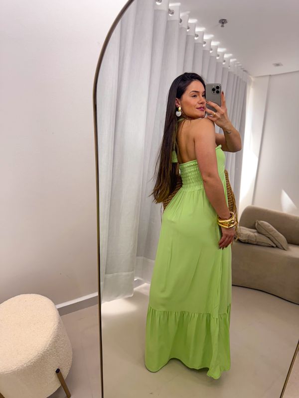 Vestido longo Emili Verde Menta