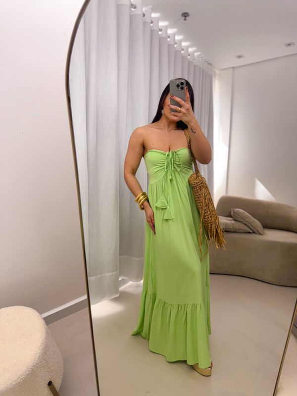 Vestido longo Emili Verde Menta