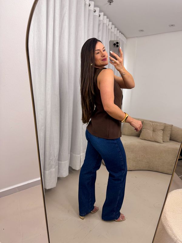 Colete modal Lavínia Marrom