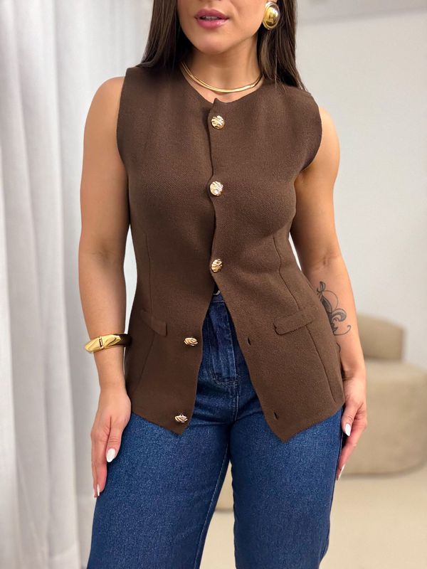 Colete modal Lavínia Marrom