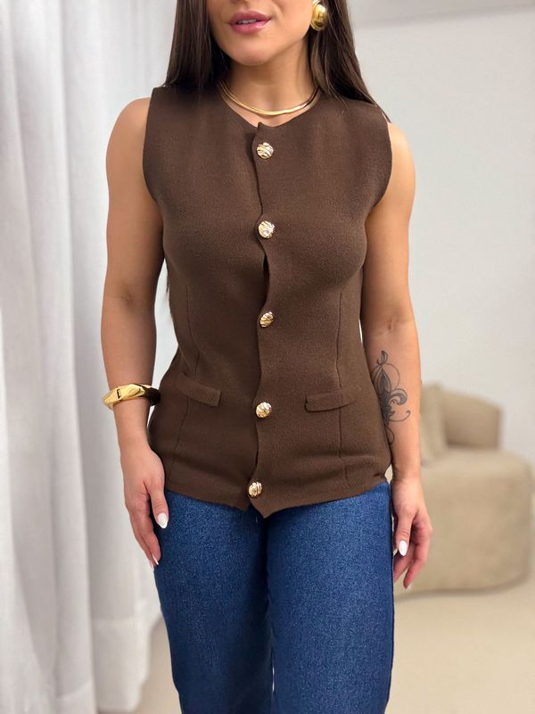 Colete modal Lavínia Marrom