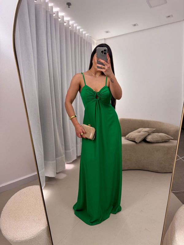 Vestido Gabriela Verde Bandeira