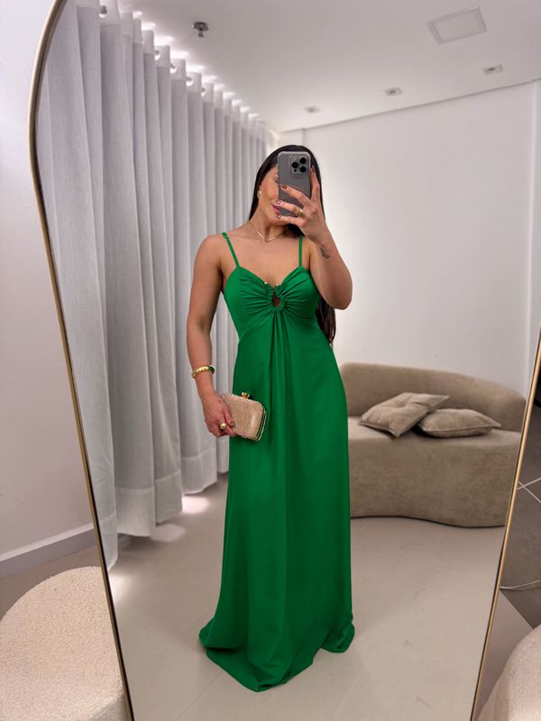 Vestido Gabriela Verde Bandeira