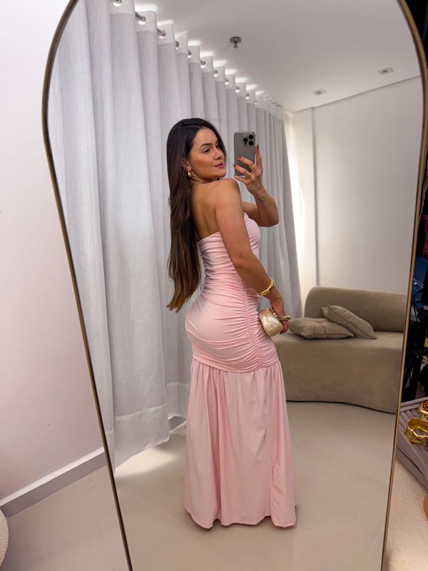 Vestido longo Gisele Rosa