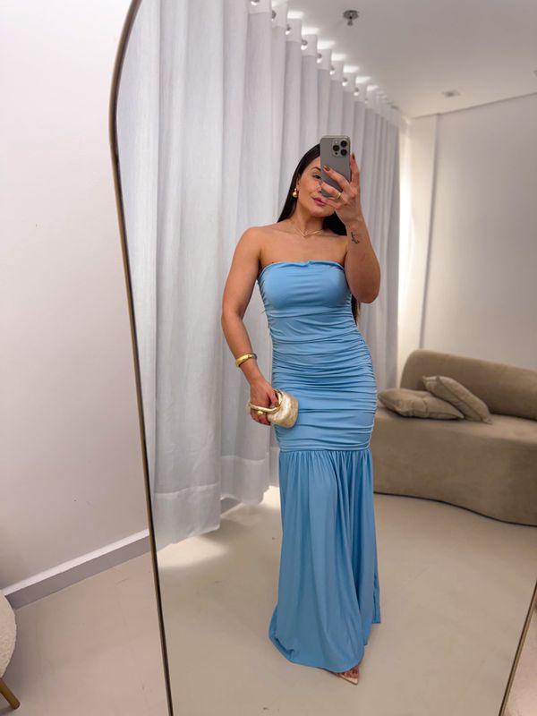 Vestido longo Gisele Azul