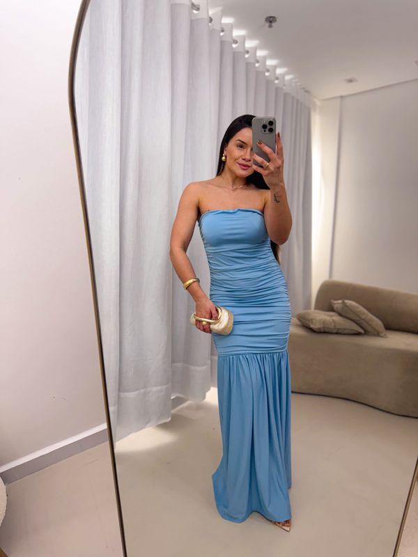 Vestido longo Gisele Azul