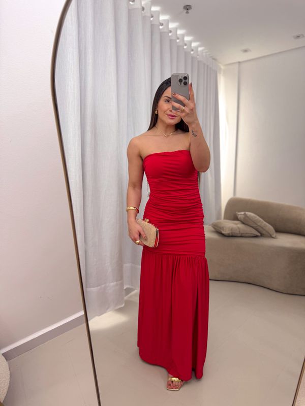 Vestido longo Gisele Vermelho
