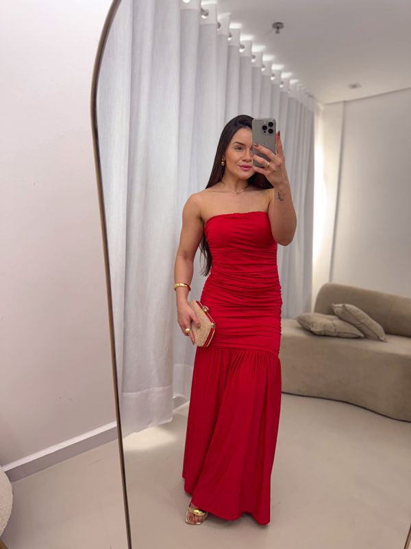 Vestido longo Gisele Vermelho