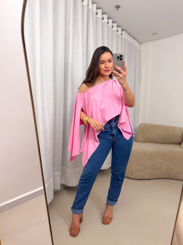 Blusa Maria Flor Rosa