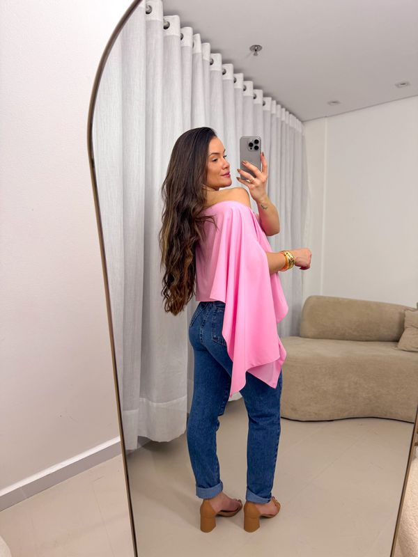 Blusa Maria Flor Rosa