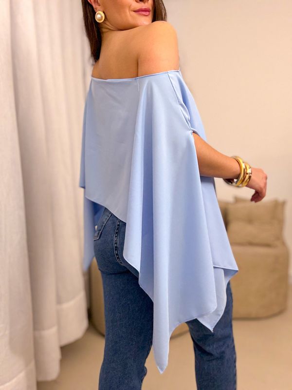 Blusa Maria Flor Azul