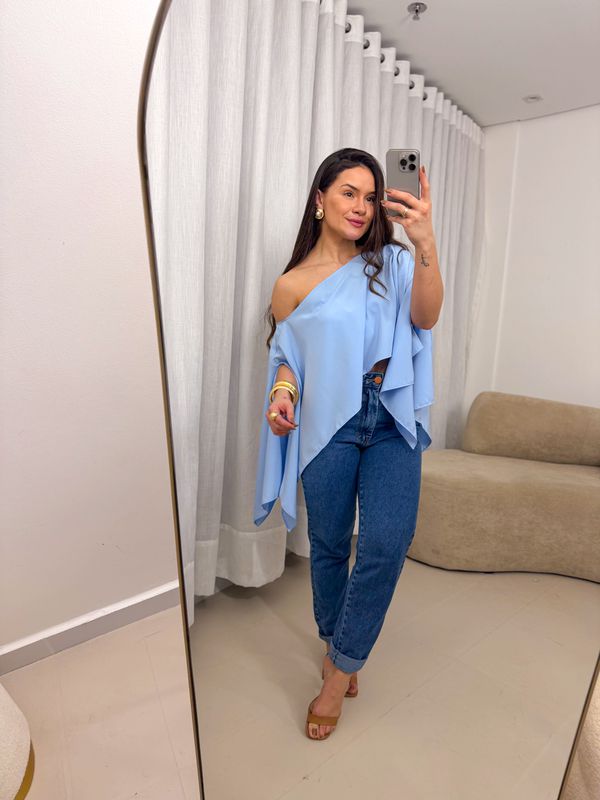 Blusa Maria Flor Azul