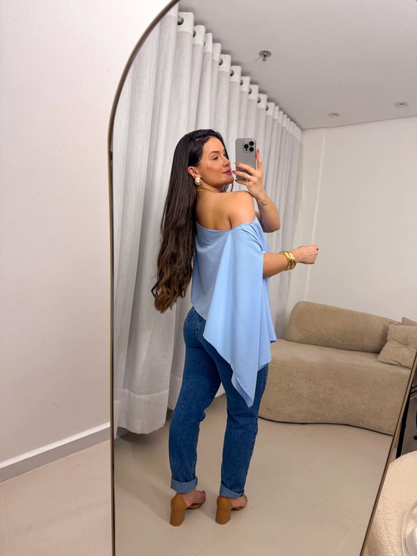 Blusa Maria Flor Azul