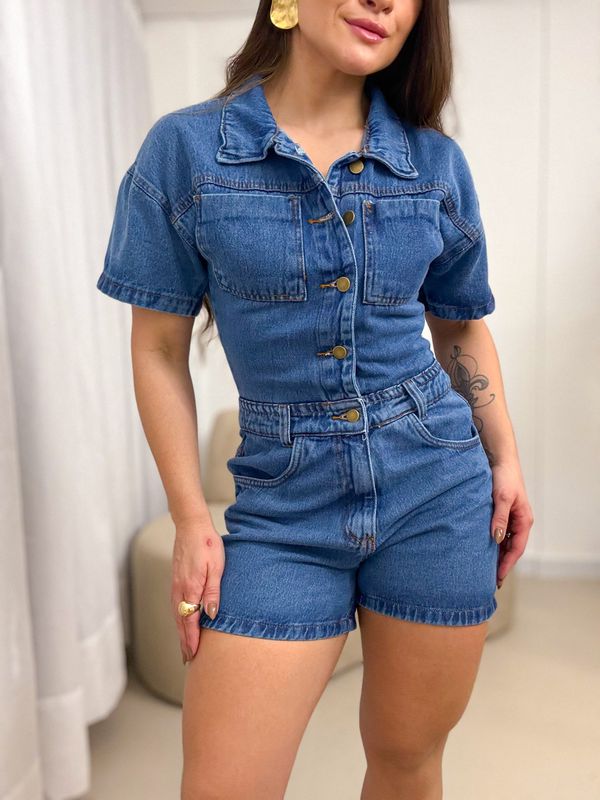 Macaquinho Jeans Monique 