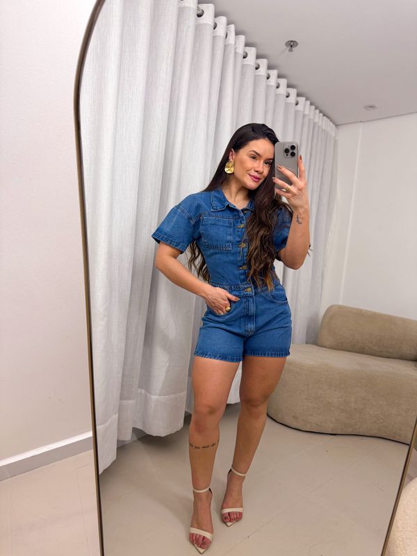 Macaquinho Jeans Monique 